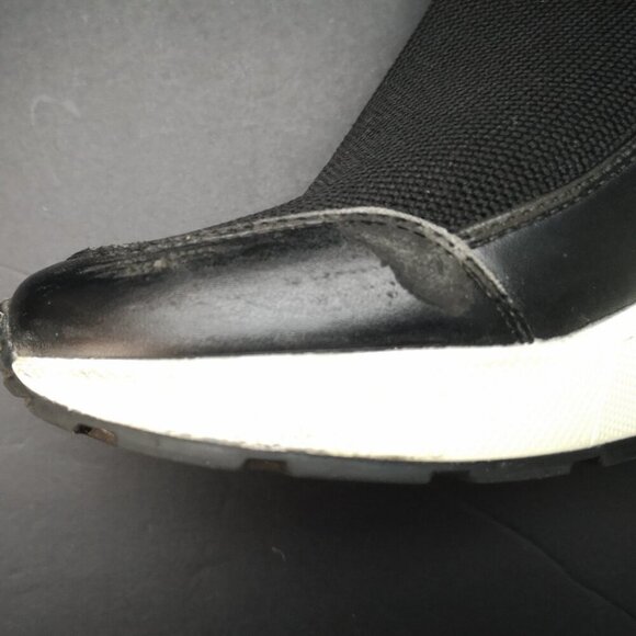 Michael Kors Ladies Size 6.5 Black & White Wedge Pull On Style Sock Booties - Picture 10 of 11